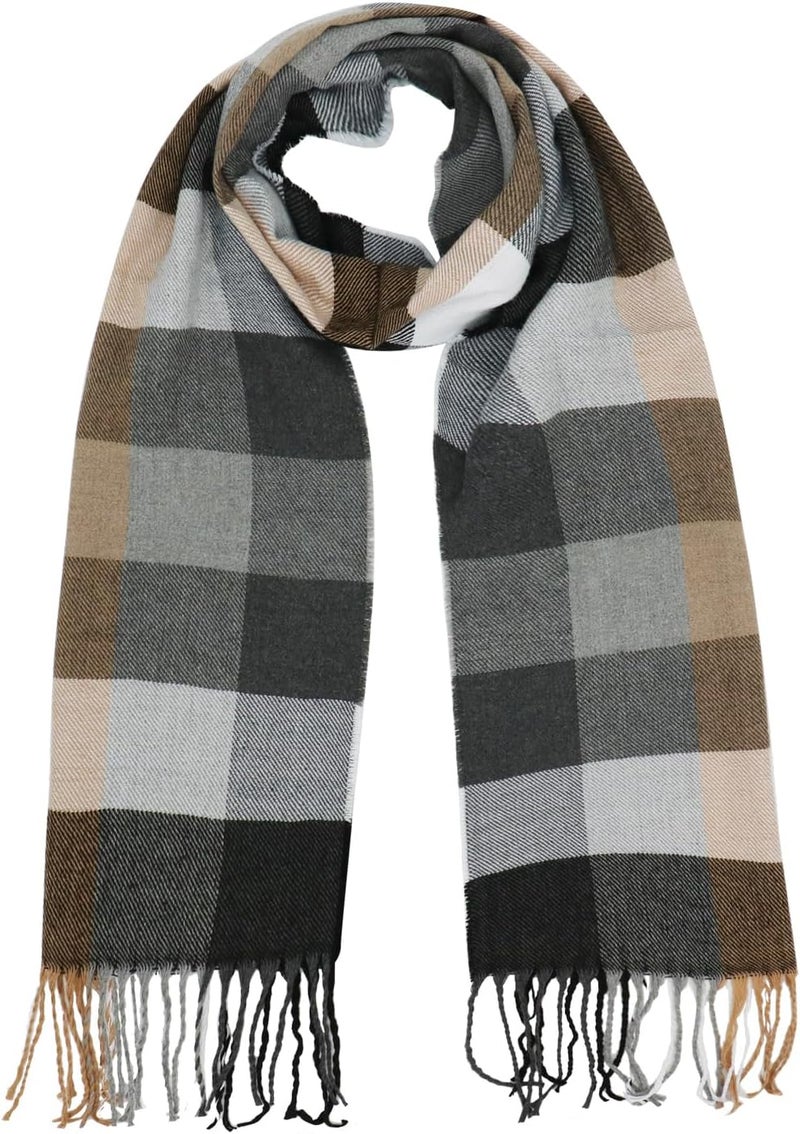 vimate Plaid Scarf for Men Women Super Soft Classic Tartan Checkered Neck Scarves - Image 2